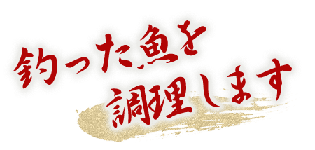釣った魚を調理します